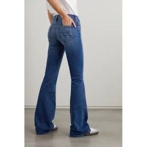 Mother The Down Low Weekender Heel Flare Jeans High Tide Blue - 28